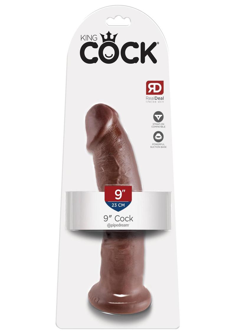 Load image into Gallery viewer, King Cock Dildo - Chocolate - 9in
