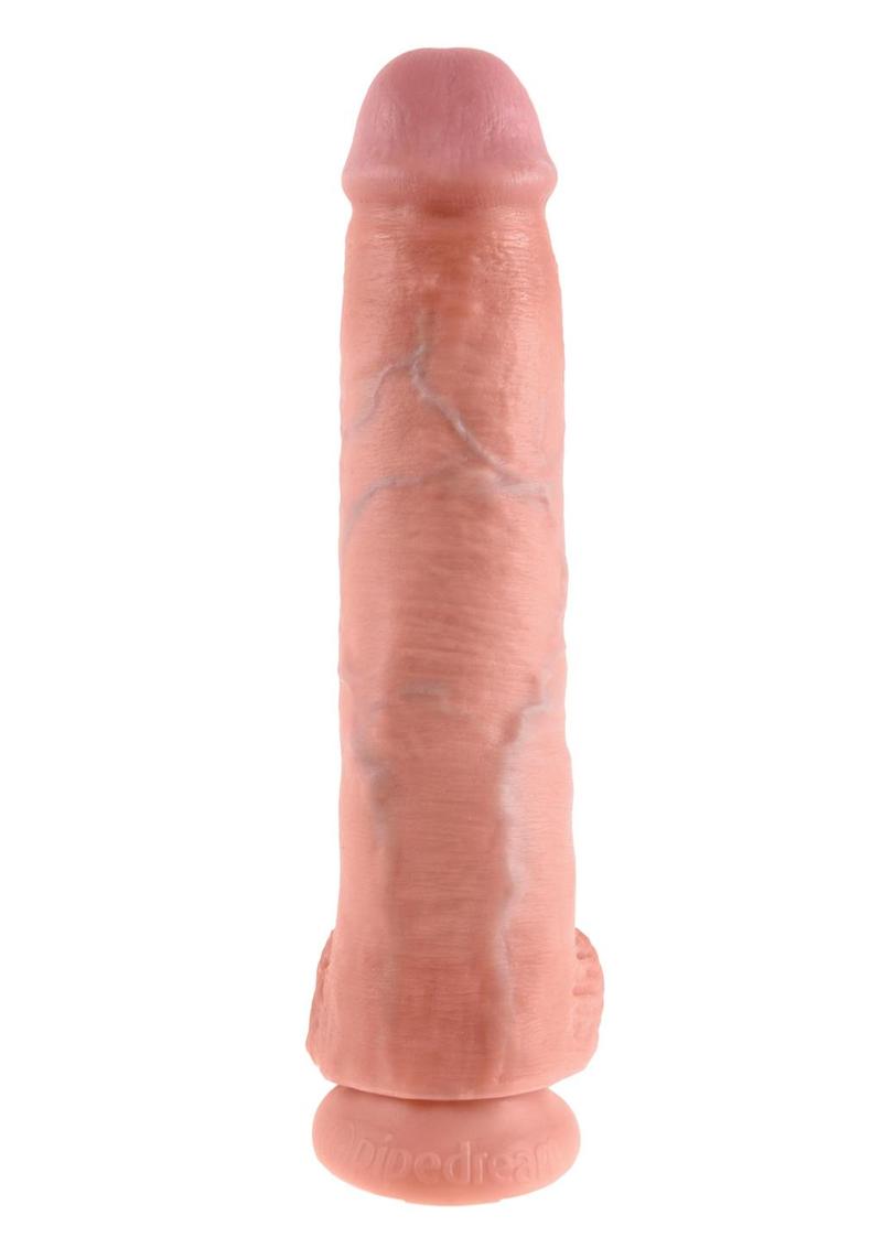 Load image into Gallery viewer, King Cock Dildo with Balls - Vanilla - 11in
