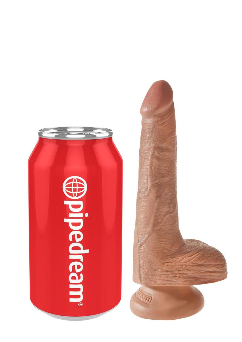 Load image into Gallery viewer, King Cock Dildo with Balls - Caramel - 6in
