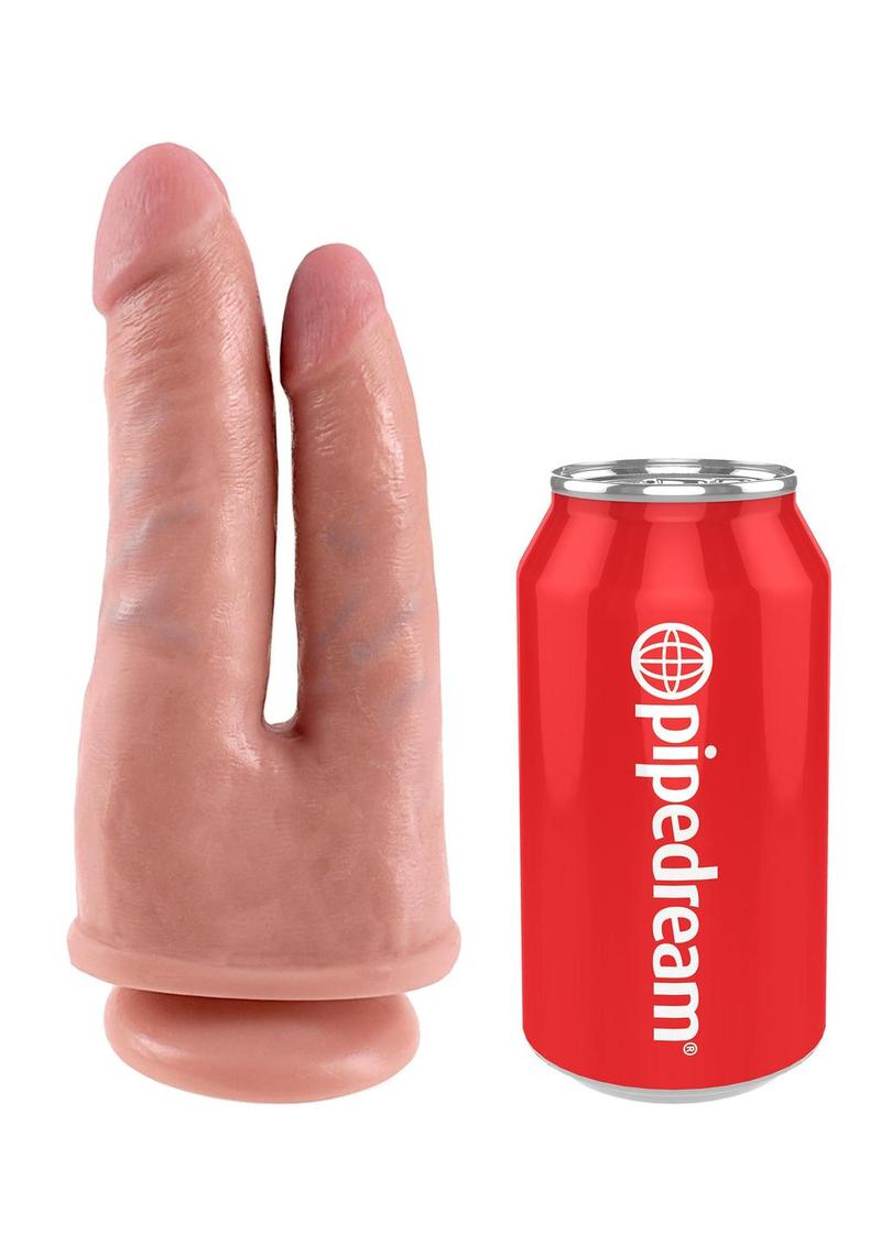 Load image into Gallery viewer, King Cock Double Penetrator Dildo - Flesh/Vanilla

