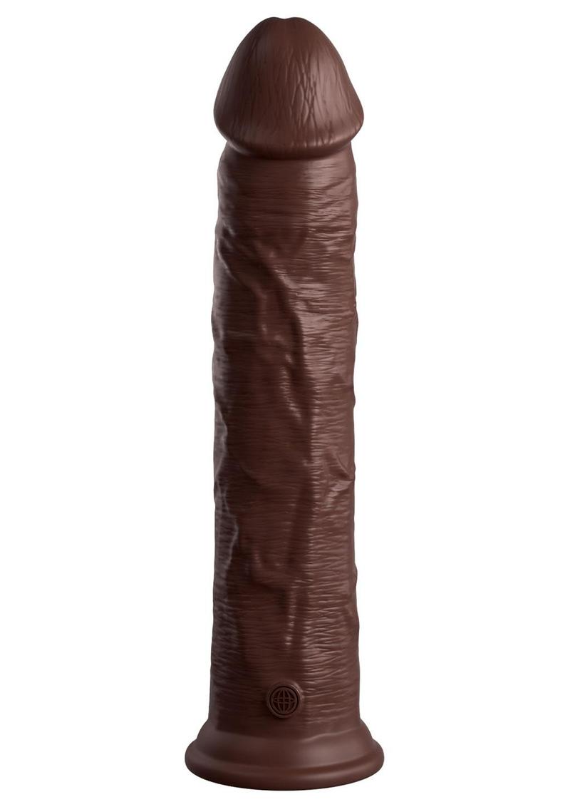 Load image into Gallery viewer, King Cock Elite Dual Density Silicone Dildo - Chocolate - 11in
