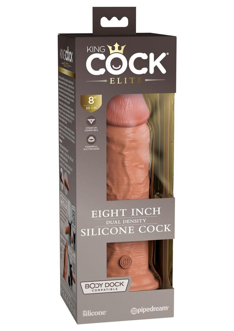 Load image into Gallery viewer, King Cock Elite Dual Density Silicone Dildo - Caramel - 8in
