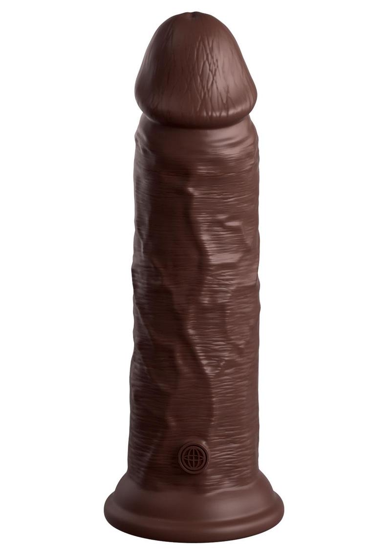 Load image into Gallery viewer, King Cock Elite Dual Density Silicone Dildo - Chocolate - 8in
