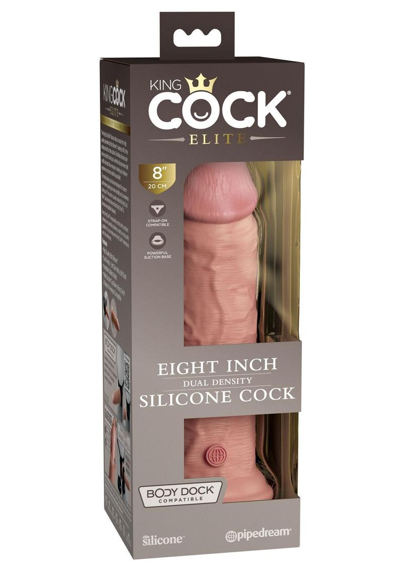 Load image into Gallery viewer, King Cock Elite Dual Density Silicone Dildo - Vanilla - 8in
