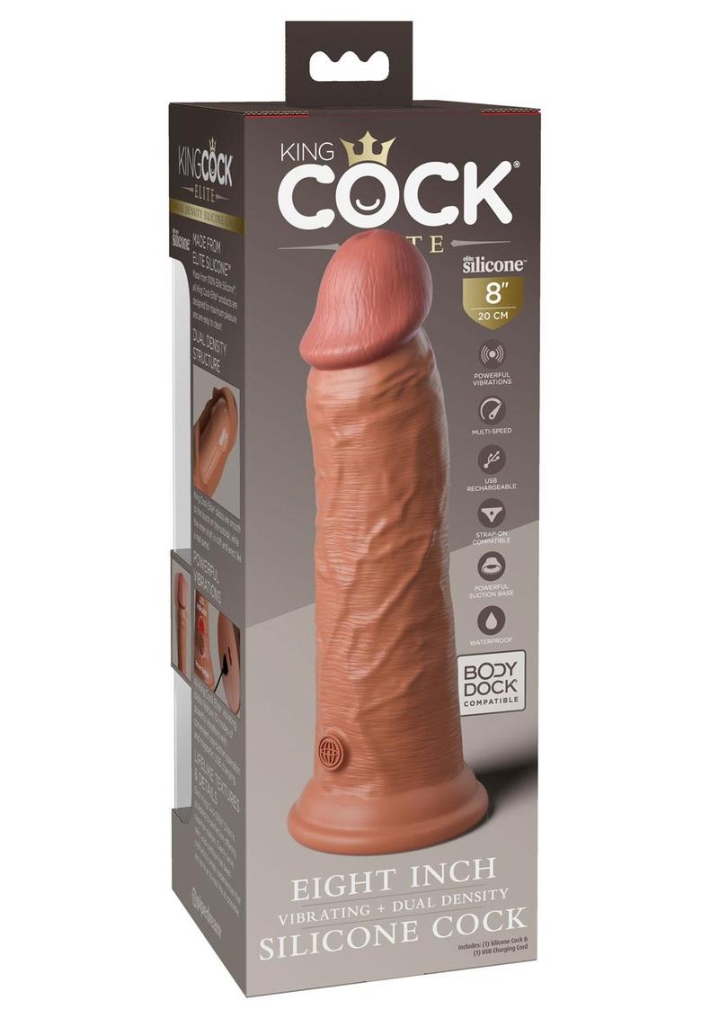 Load image into Gallery viewer, King Cock Elite Dual Density Vibrating Rechargeable Silicone Dildo with Remote Control Dildo
