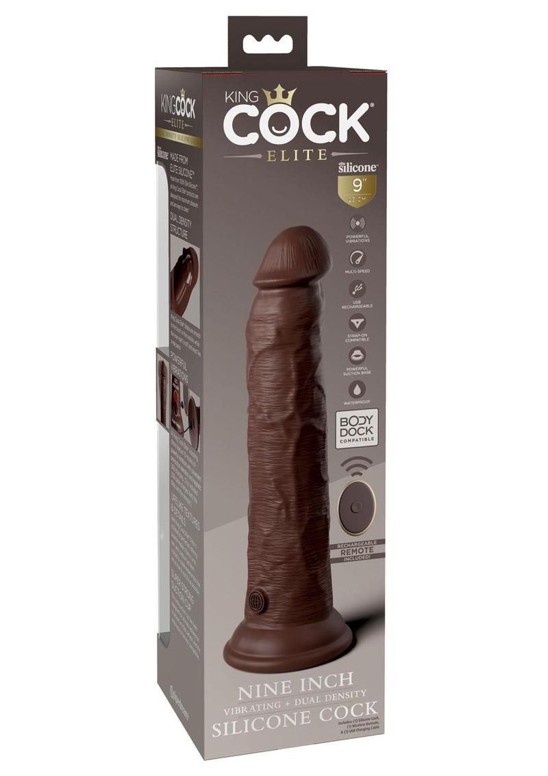 Load image into Gallery viewer, King Cock Elite Dual Density Vibrating Rechargeable Silicone Dildo with Remote Control Dildo
