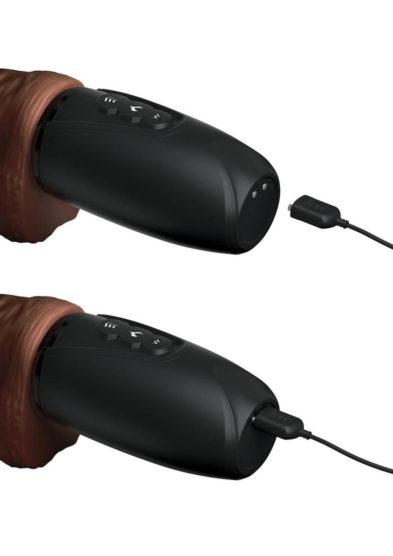 Load image into Gallery viewer, King Cock Plus Rechargeable Thrusting Dildo with Balls
