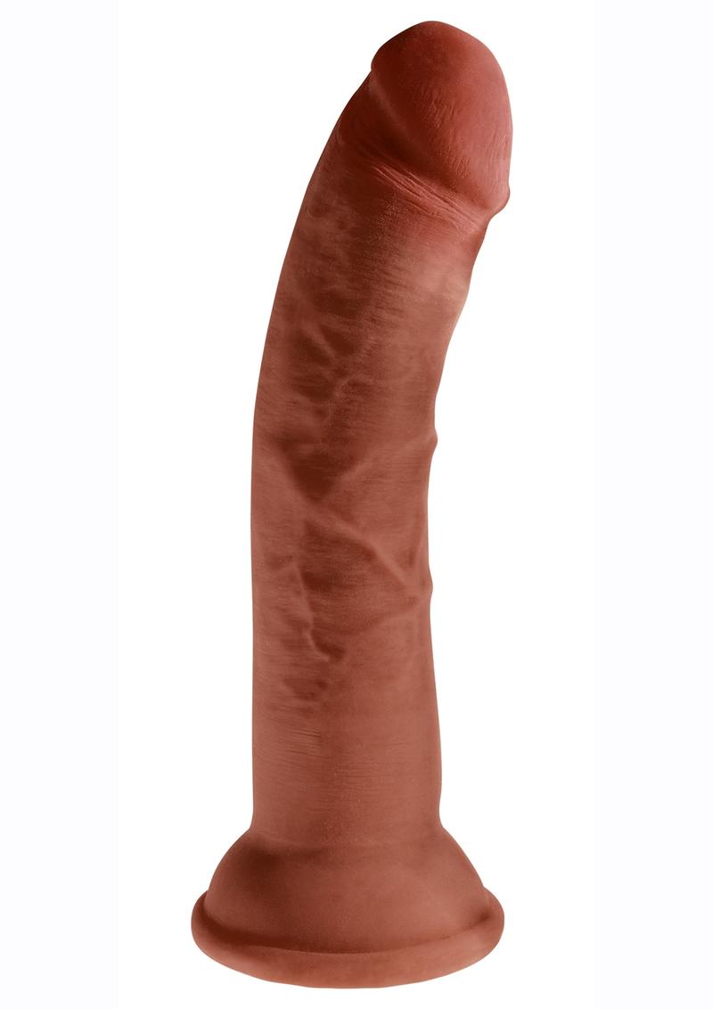 Load image into Gallery viewer, King Cock Plus Triple Density Dildo - Chocolate - 8in
