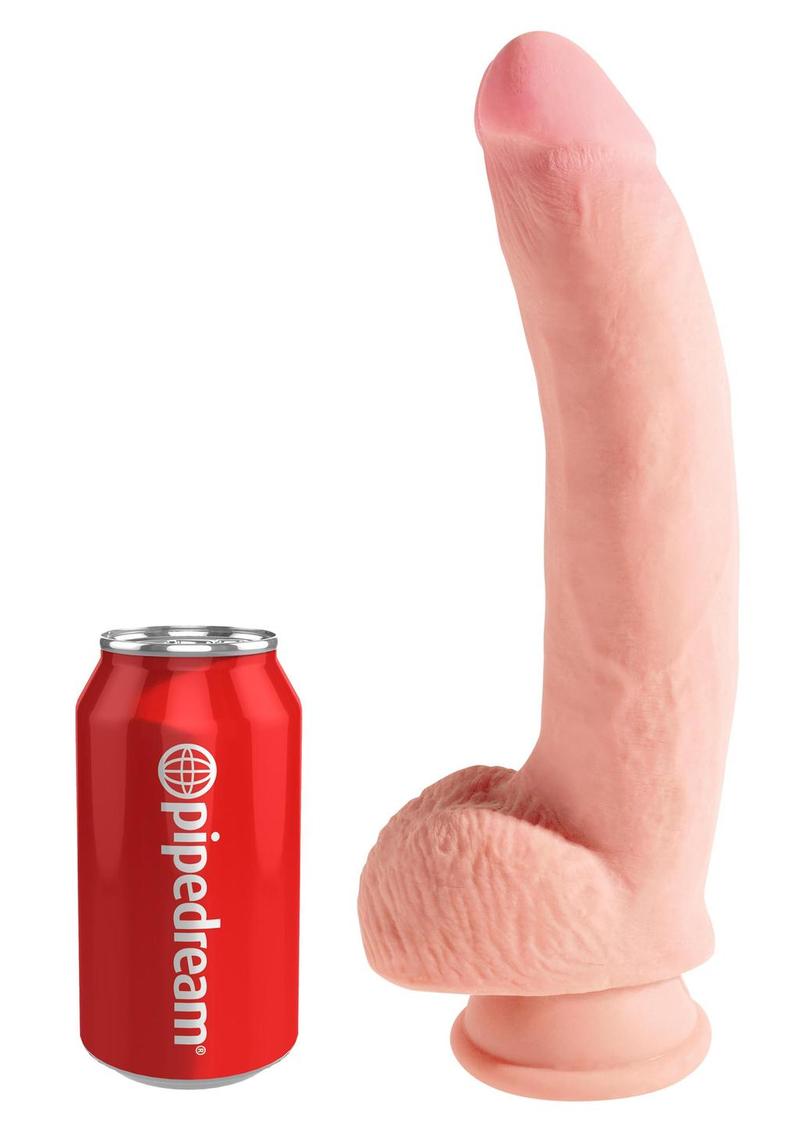 Load image into Gallery viewer, King Cock Plus Triple Density Dildo with Balls
