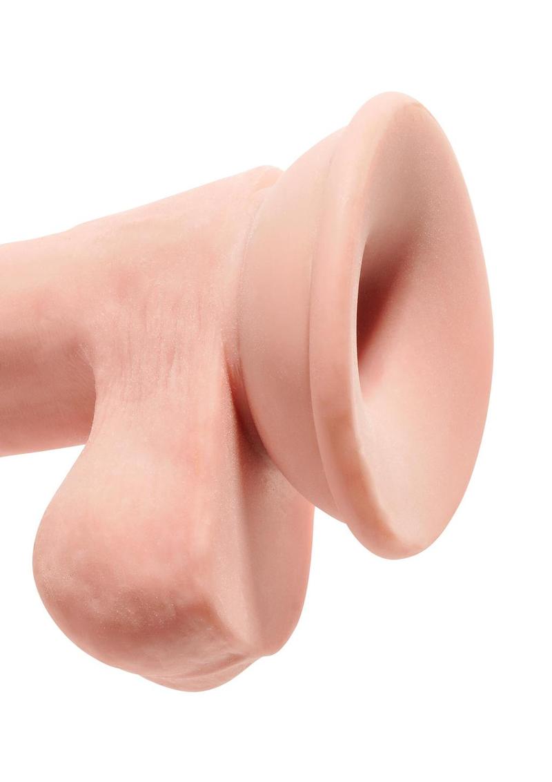 Load image into Gallery viewer, King Cock Plus Triple Density Dildo with Balls - Vanilla - 6.5in
