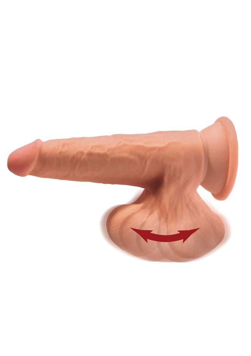 Load image into Gallery viewer, King Cock Plus Triple Density Dildo with Swinging Balls
