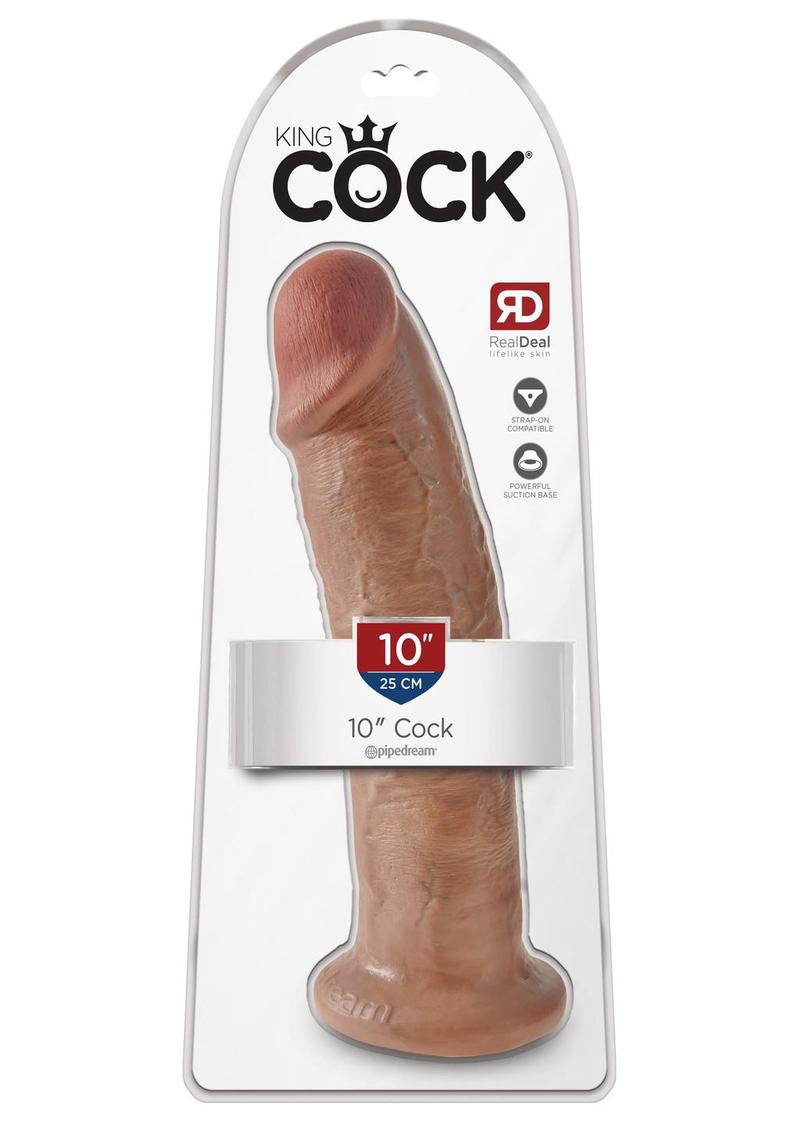 Load image into Gallery viewer, King Cock Realistic Dildo - Tan - 10in
