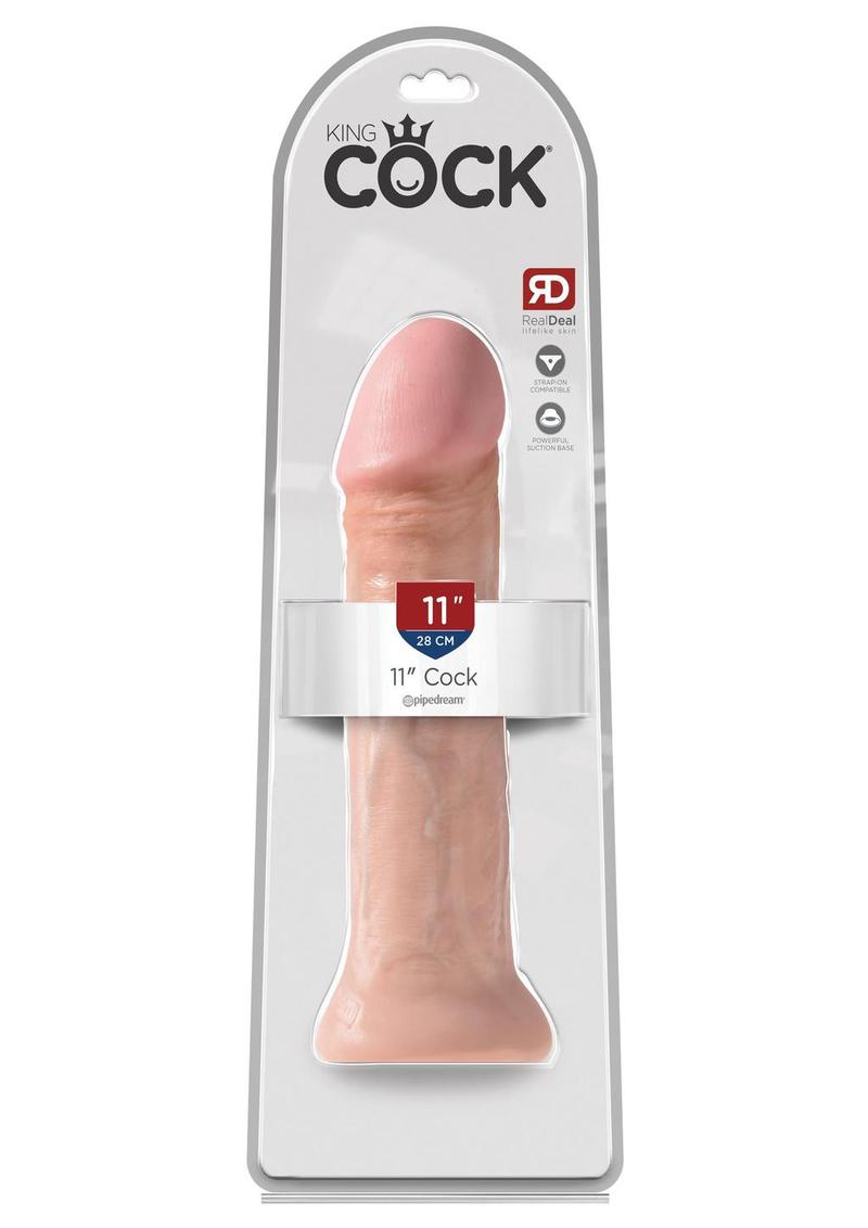 Load image into Gallery viewer, King Cock Realistic Dildo - Vanilla - 11in
