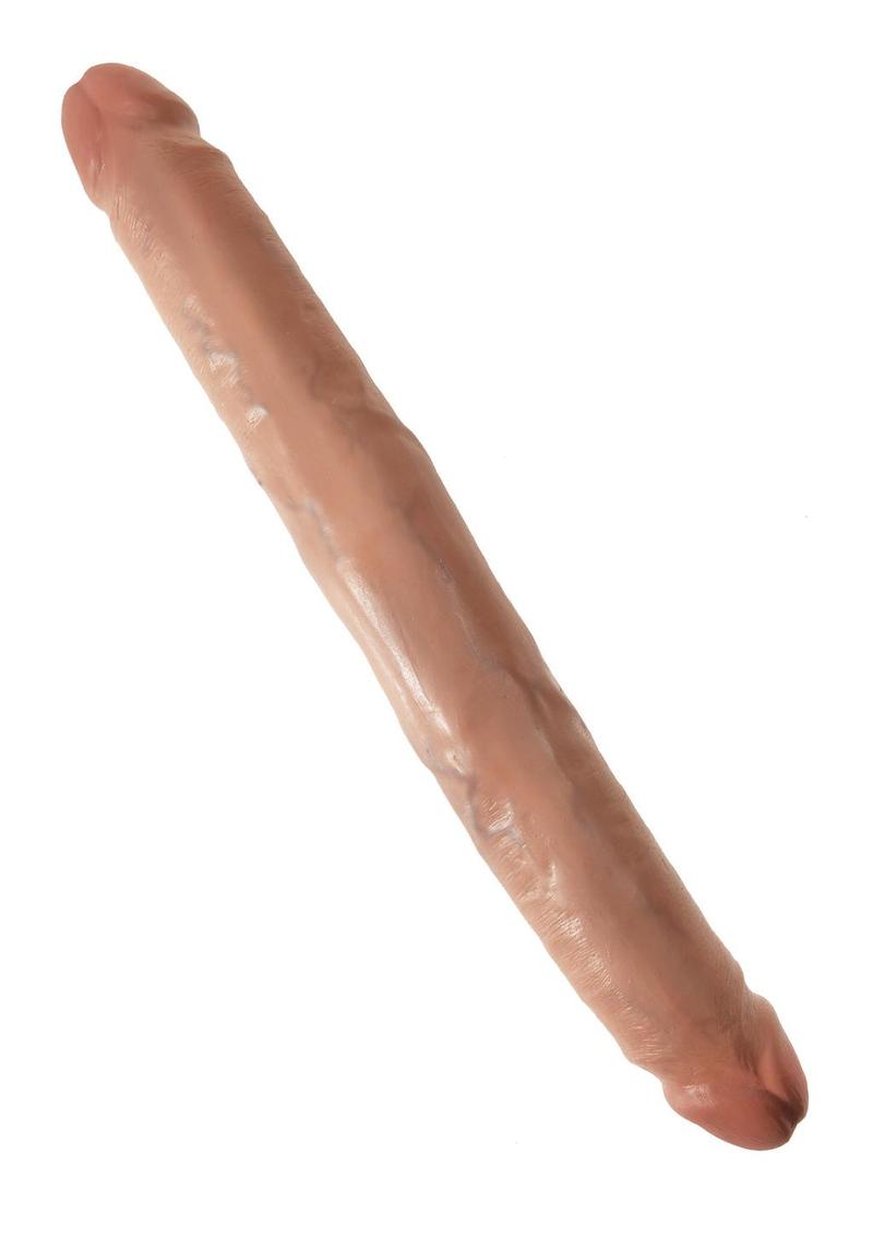 Load image into Gallery viewer, King Cock Slim Double Dildo - Caramel/Tan - 12in
