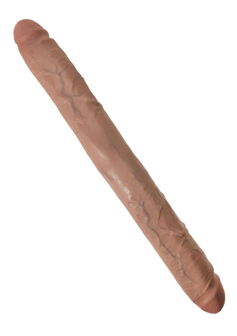 Load image into Gallery viewer, King Cock Thick Double Dildo - Caramel/Tan - 16in
