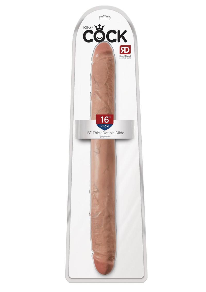 Load image into Gallery viewer, King Cock Thick Double Dildo - Caramel/Tan - 16in
