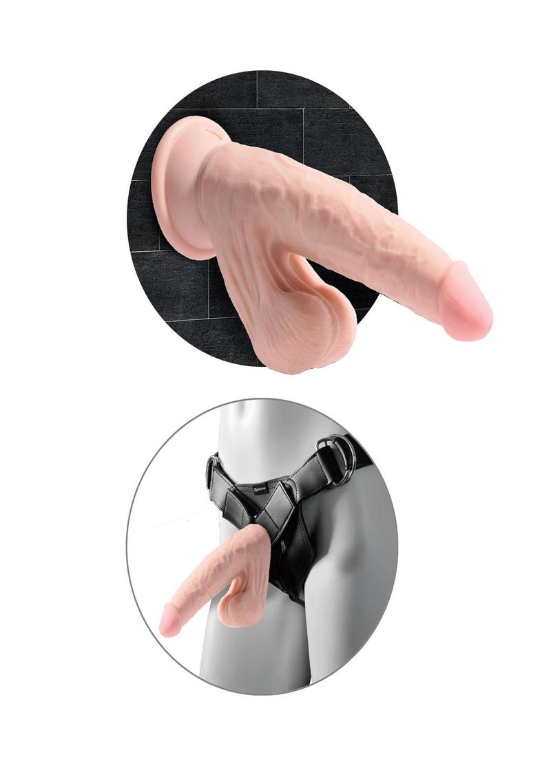 Load image into Gallery viewer, King Cock Triple Density Cock with Swinging Balls - Vanilla - 6in
