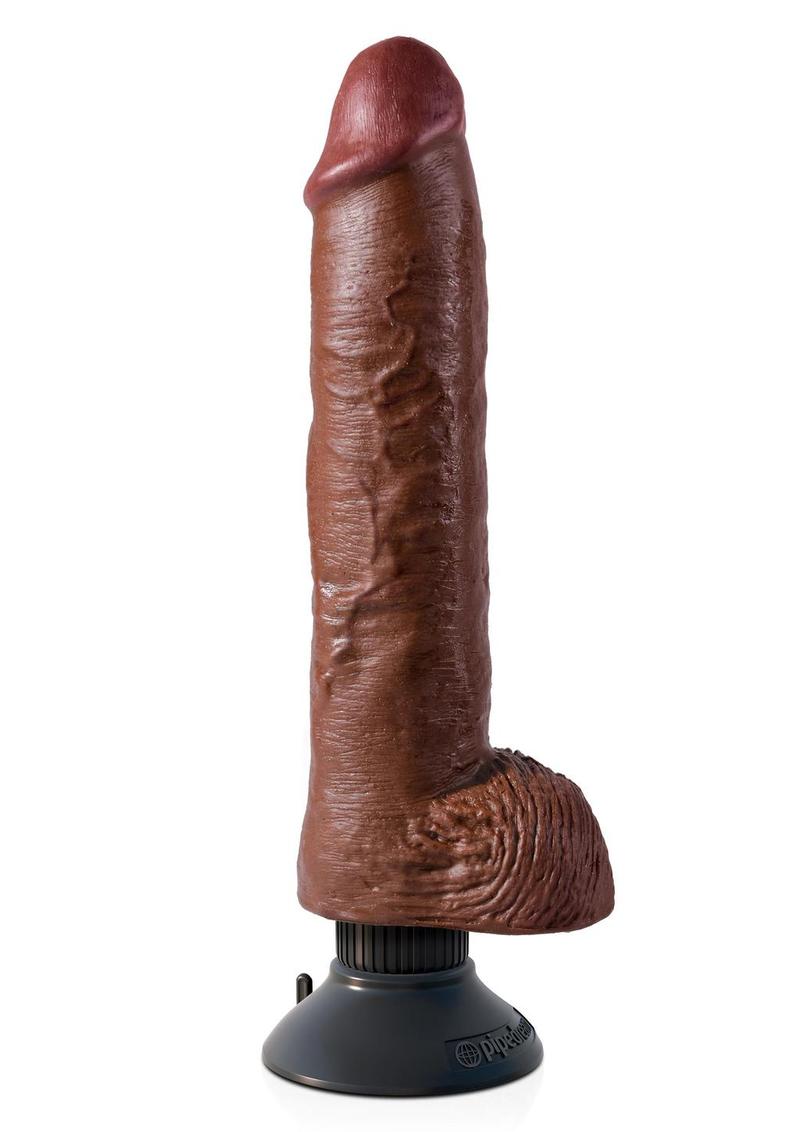 Load image into Gallery viewer, King Cock Vibrating Dildo with Balls
