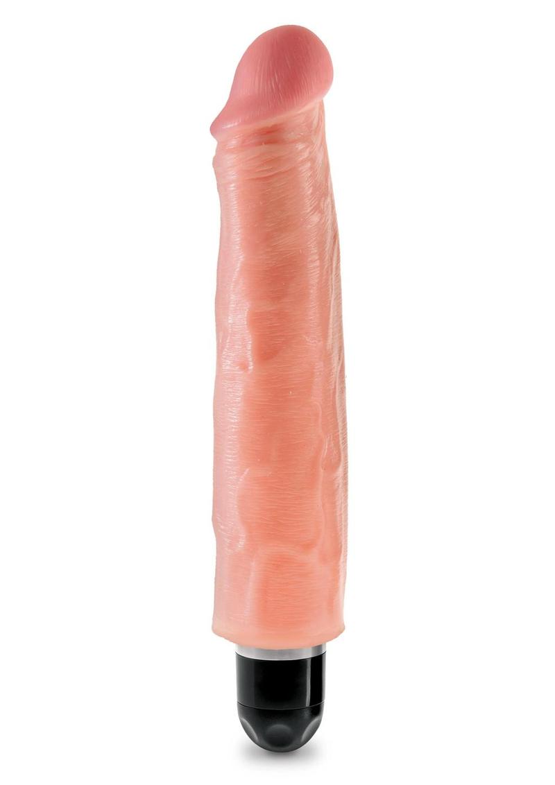 Load image into Gallery viewer, King Cock Vibrating Stiffy Dildo - Vanilla - 7in
