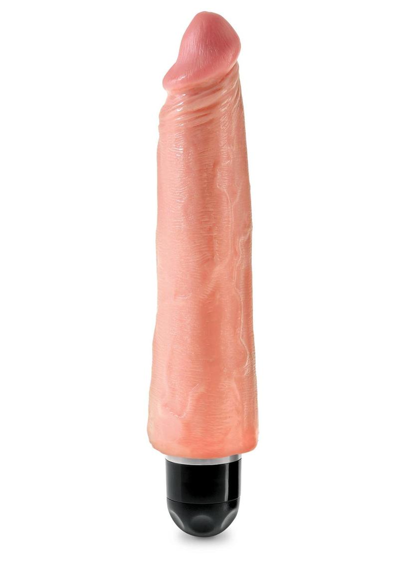 Load image into Gallery viewer, King Cock Vibrating Stiffy Dildo - Vanilla - 8in
