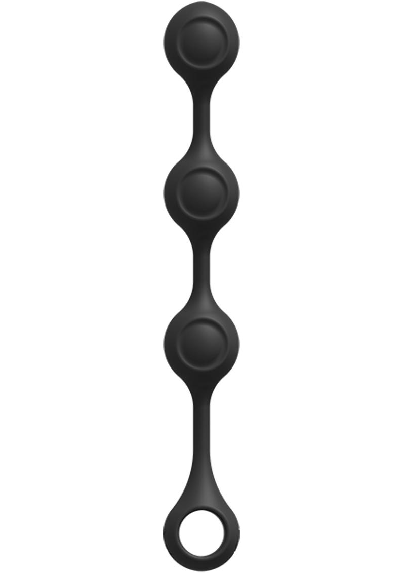 Load image into Gallery viewer, Kink Anal Essentials Weighted Silicone Beaded Anal Balls - Black - 13.5in
