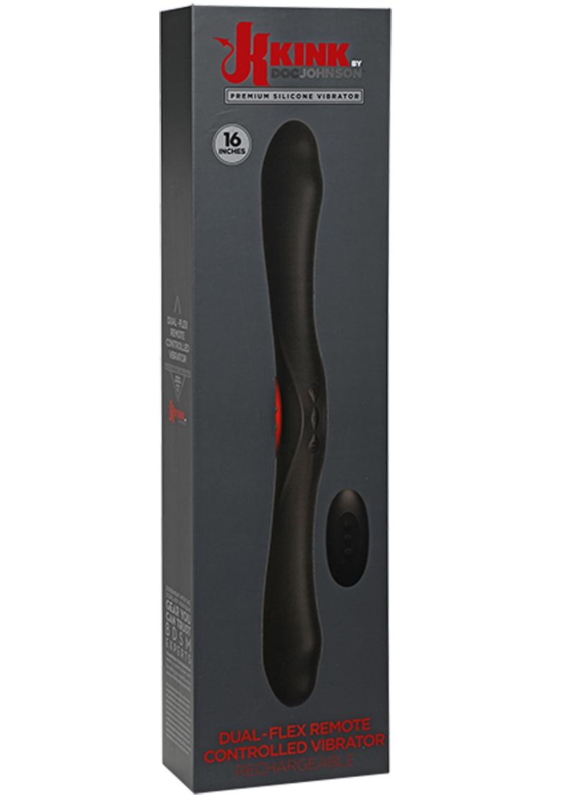 Load image into Gallery viewer, Kink Dual Flex Vibrator with Remote Control - Black
