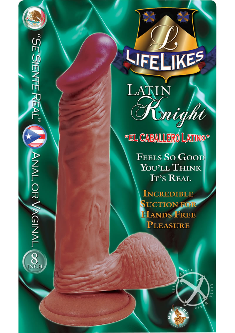 Load image into Gallery viewer, Lifelikes Latin Knight Dildo - Caramel - 8in
