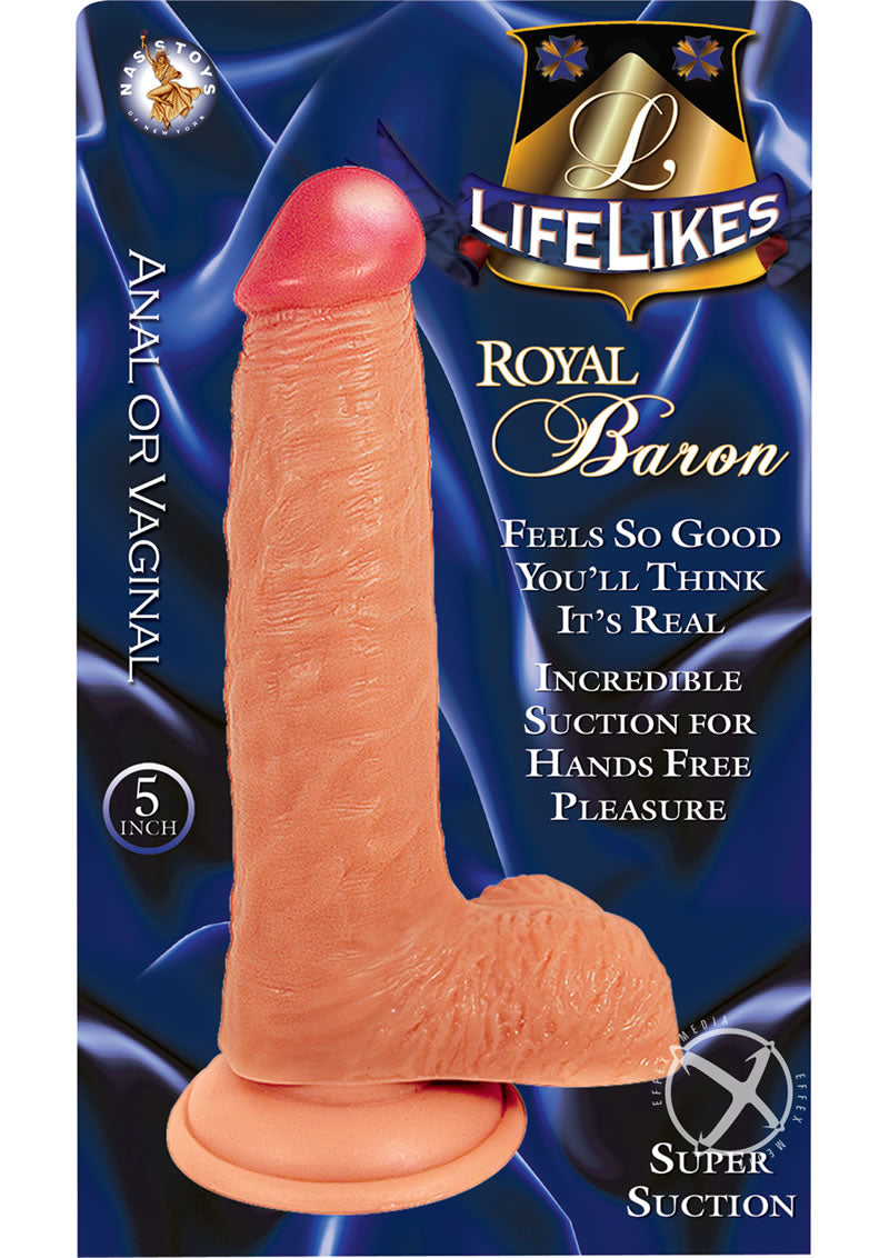 Load image into Gallery viewer, Lifelikes Royal Baron Dildo - Vanilla - 5in
