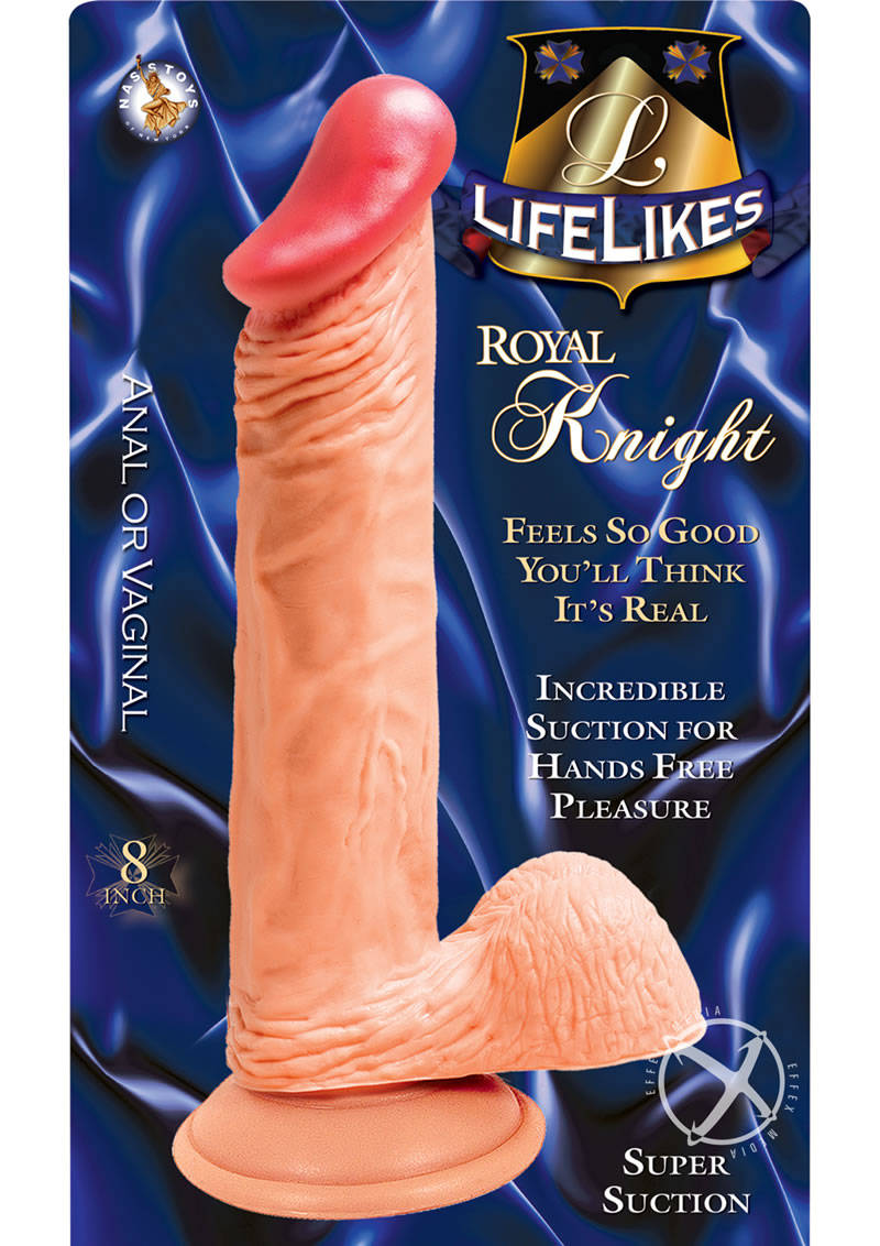 Load image into Gallery viewer, Lifelikes Royal Knight Dildo - Vanilla - 8in
