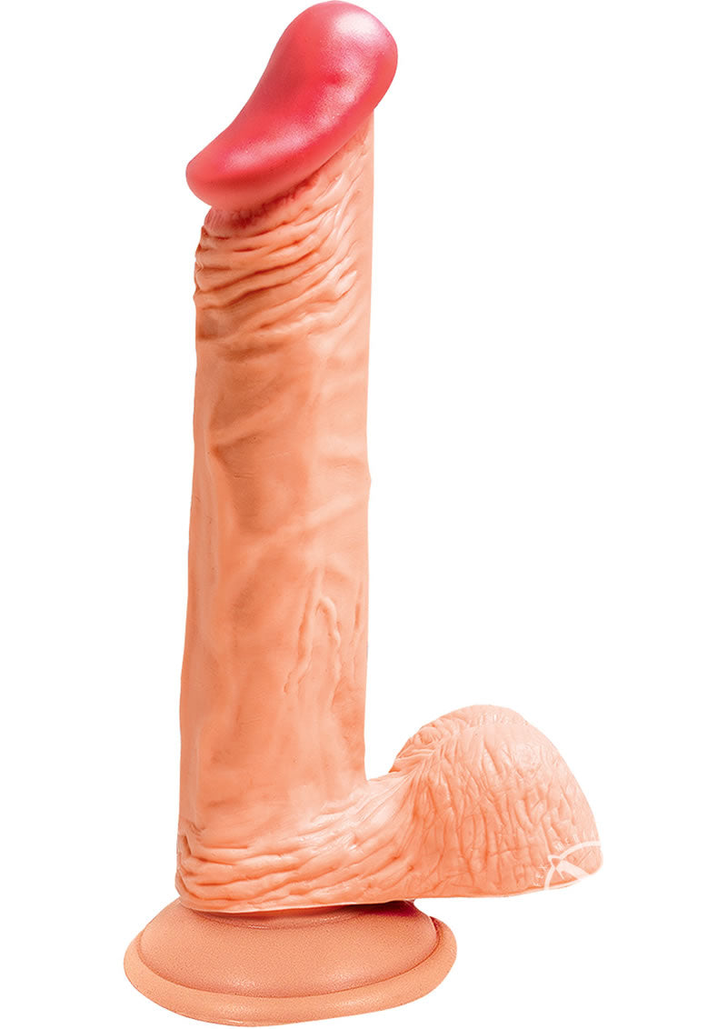 Load image into Gallery viewer, Lifelikes Vibrating Royal Knight Dildo - Flesh/Vanilla - 8in
