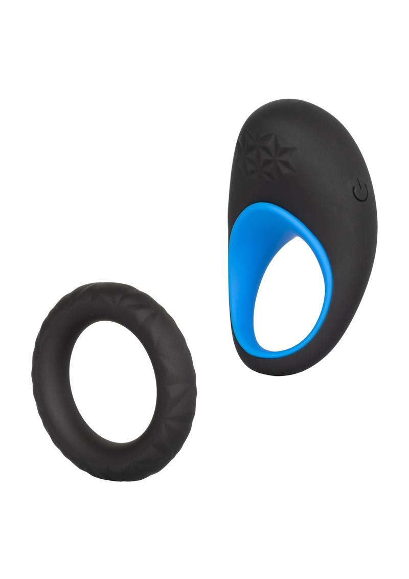 Load image into Gallery viewer, Link Up Max Silicone Vibrating Cock Ring - Black/Blue/Multicolor
