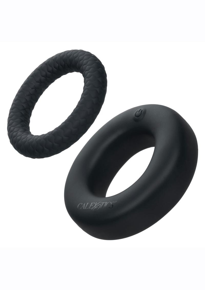 Load image into Gallery viewer, Link Up Optimum Rechargeable Silicone Cock Ring - Black
