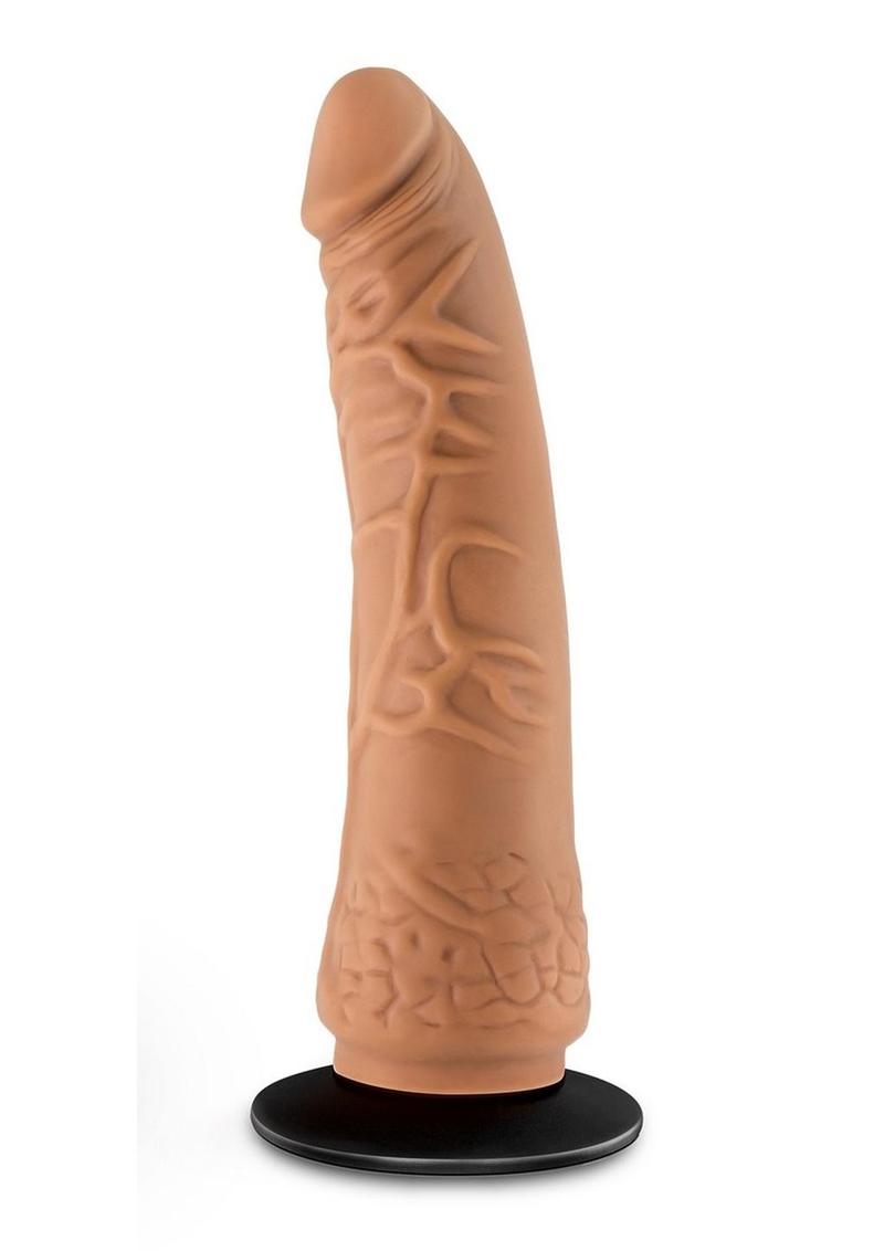 Load image into Gallery viewer, Lock On Hexanite Dildo with Suction Cup Adapter - Caramel - 7.5in
