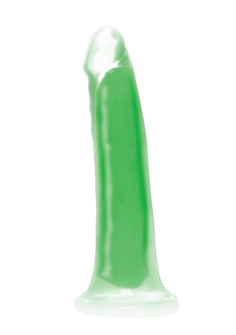 Load image into Gallery viewer, Lollicock Glow In The Dark Silicone Dildo - Glow In The Dark/Green - 7in
