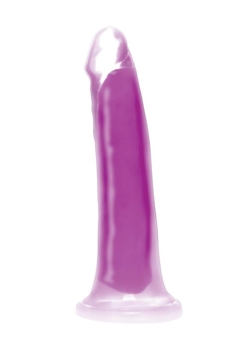 Load image into Gallery viewer, Lollicock Glow In The Dark Silicone Dildo - Glow In The Dark/Purple - 7in
