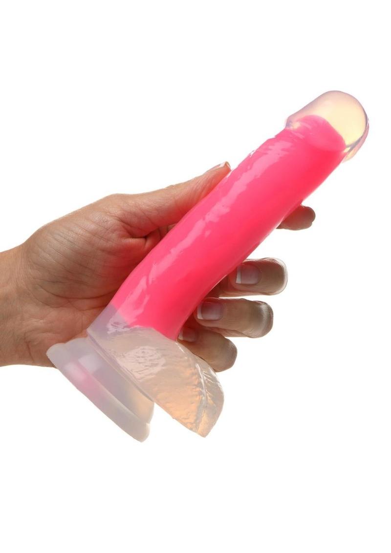 Load image into Gallery viewer, Lollicock Glow In The Dark Silicone Dildo with Balls
