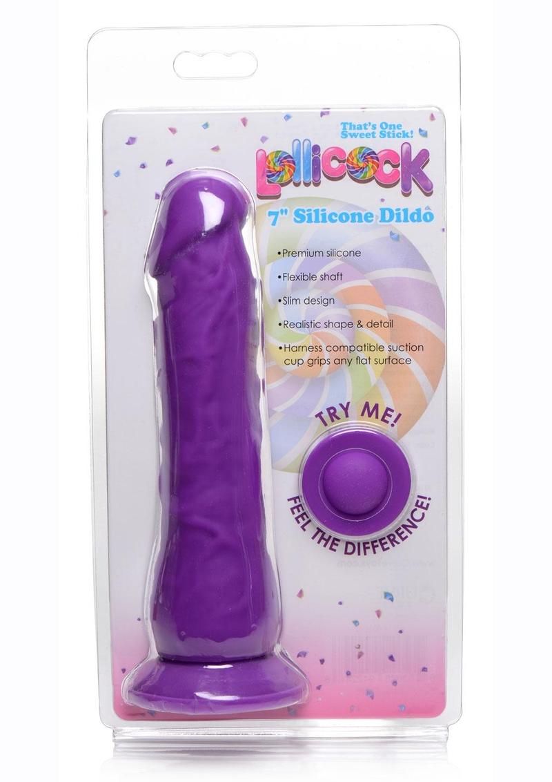 Load image into Gallery viewer, Lollicock Silicone Dildo - Grape/Purple - 7in
