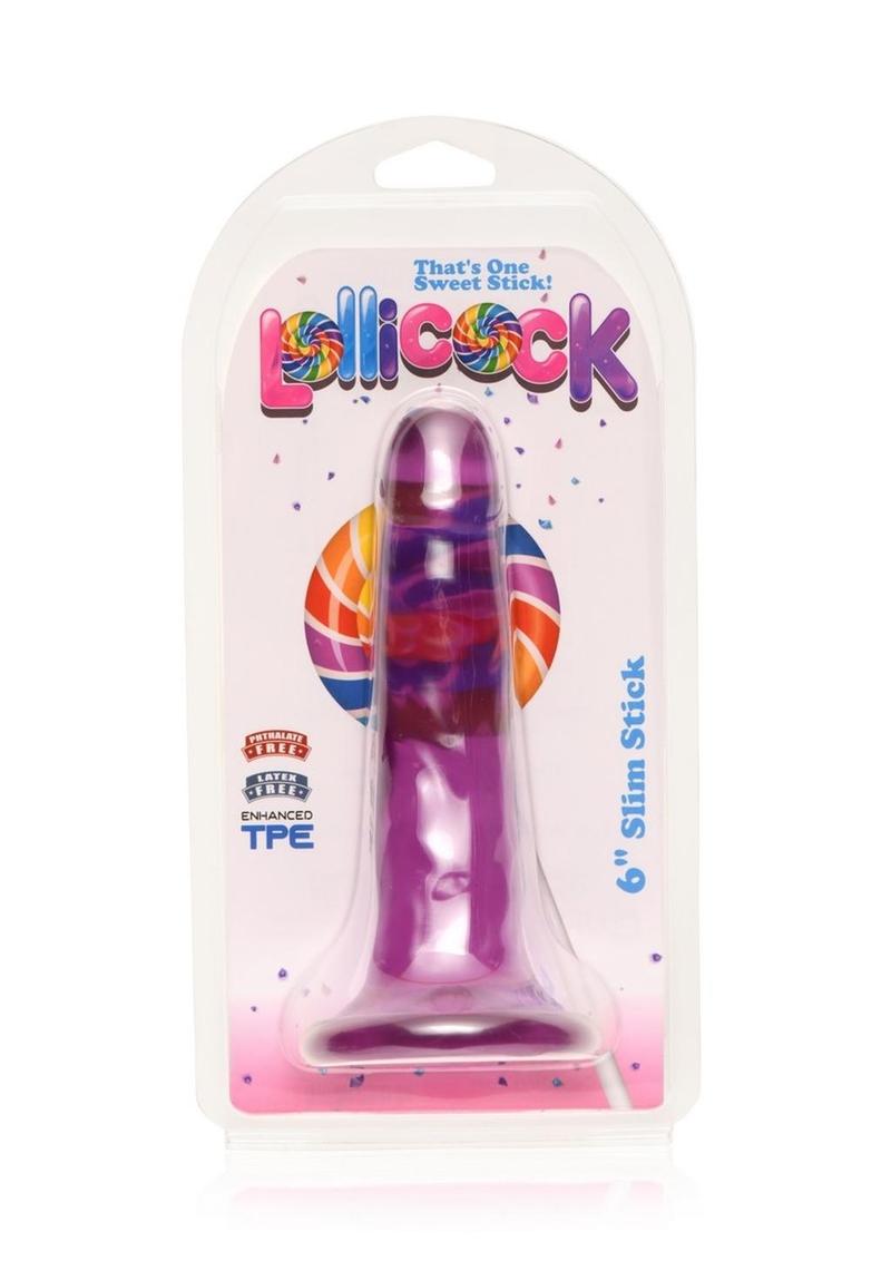 Load image into Gallery viewer, Lollicock Slim Sick Dildo - Grape Ice/Purple - 6in
