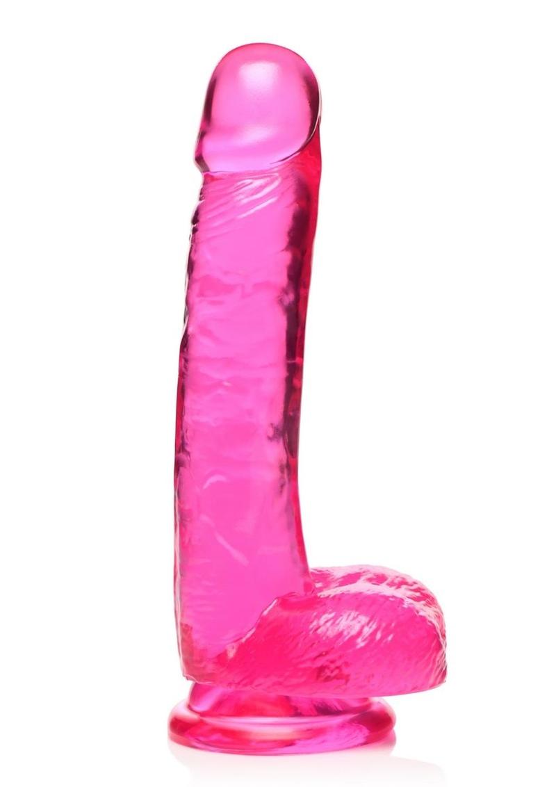 Load image into Gallery viewer, Lollicock Slim Stick Dildo with Balls - Cherry Ice/Red - 7in
