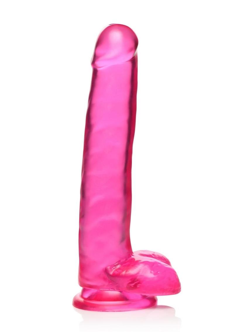 Load image into Gallery viewer, Lollicock Slim Stick Dildo with Balls - Cherry Ice/Red - 8in
