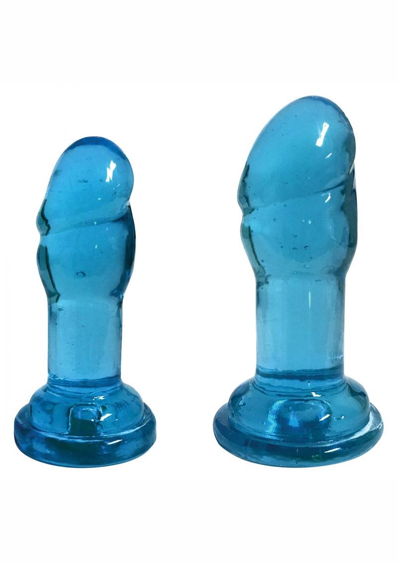 Load image into Gallery viewer, Lollicock Slim Sticks Duo Butt Plugs - Berry/Blue
