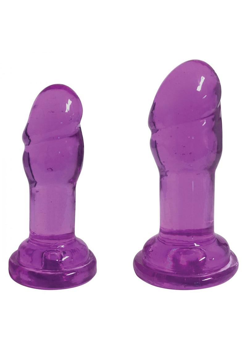 Load image into Gallery viewer, Lollicock Slim Sticks Duo Butt Plugs - Grape/Purple
