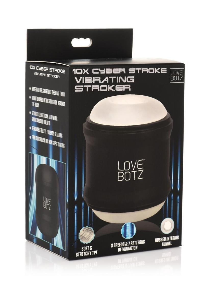 Load image into Gallery viewer, Lovebotz 10x Cyber Stroke Rechargeable Vibrating Stroker - Black
