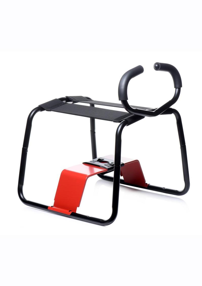 Load image into Gallery viewer, Lovebotz Bangin Bench EZ-Ride Sex Stool with Handles - Black/Red
