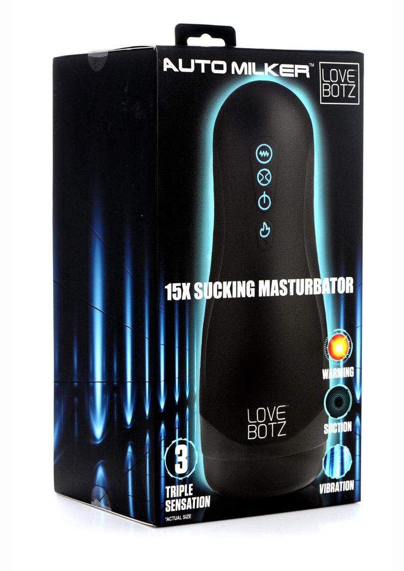 Load image into Gallery viewer, Lovebotz Handheld Milker Rechargeable 15x Sucking Masturbator - Black
