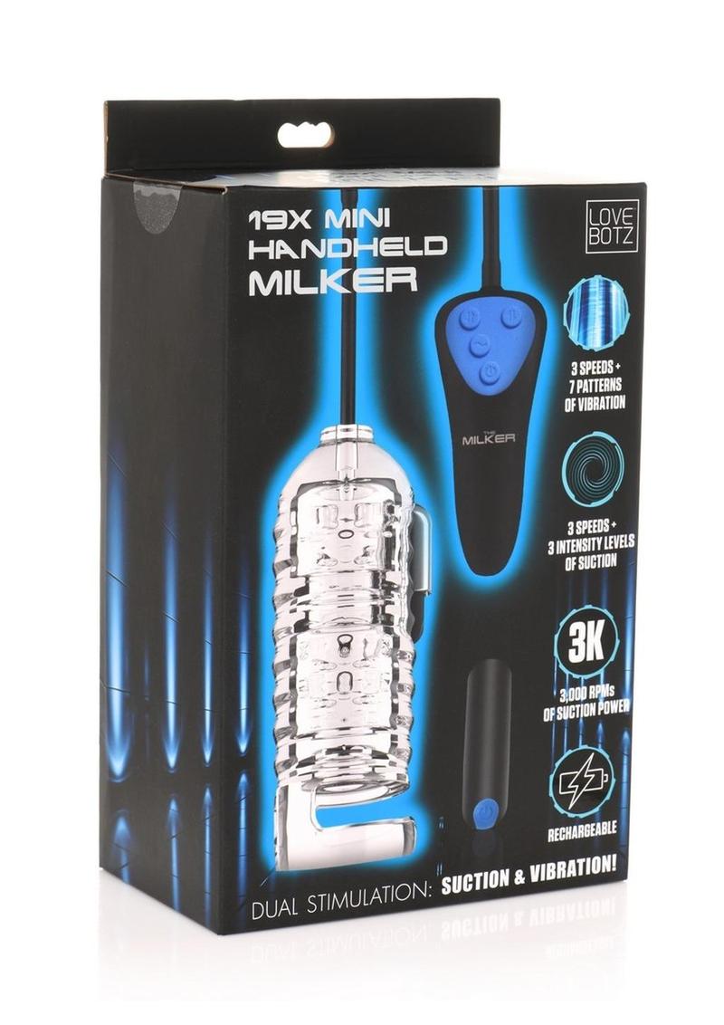 Load image into Gallery viewer, Lovebotz Mini Handheld Rechargeable Milker - Black/Blue/Clear
