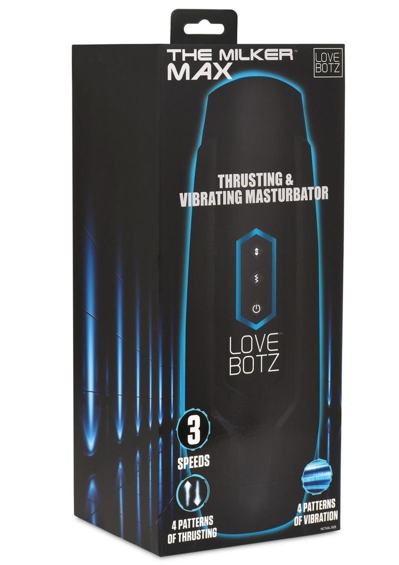 Load image into Gallery viewer, Lovebotz The Milker Max Rechargeable 14x Thrusting and Vibrating Masturbator - Black
