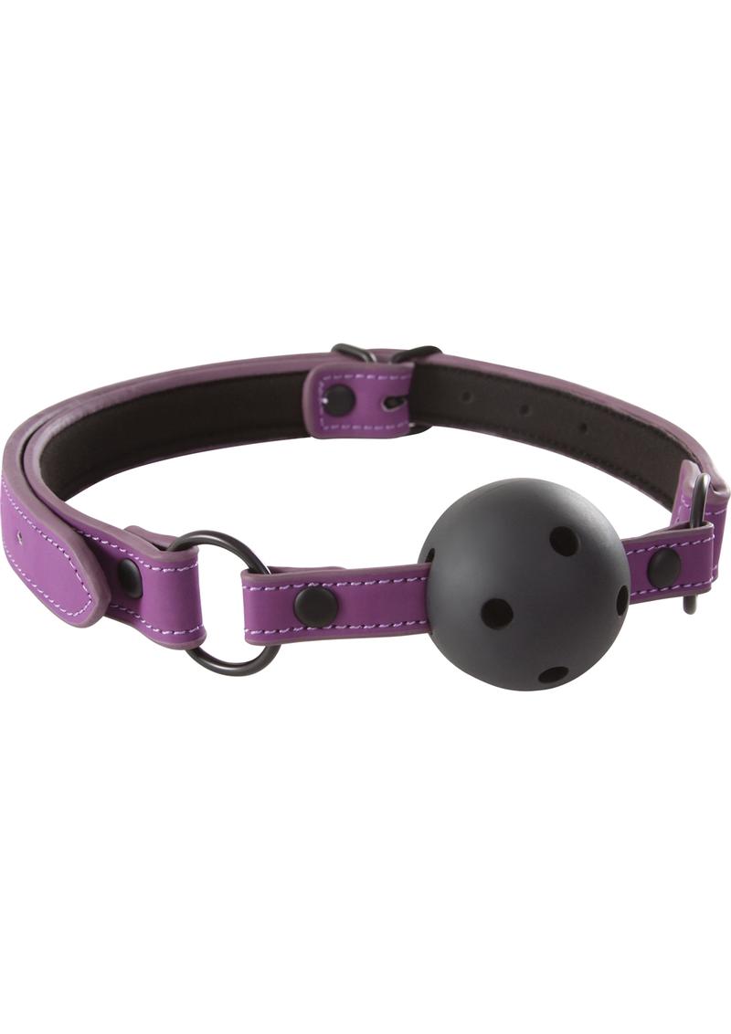 Load image into Gallery viewer, Lust Bondage Ball Gag - Black/Purple
