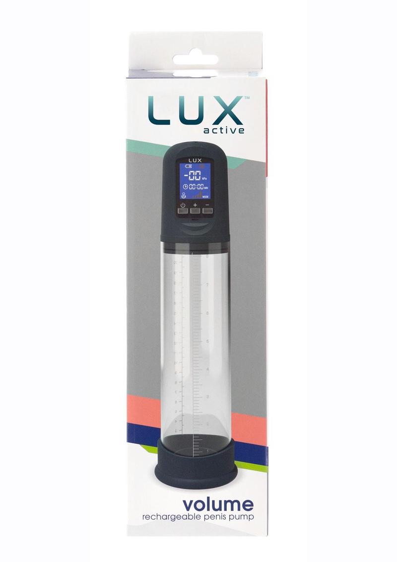 Load image into Gallery viewer, Lux Active Volume LCD Rechargeable Auto Penis Pump - Blue/Navy
