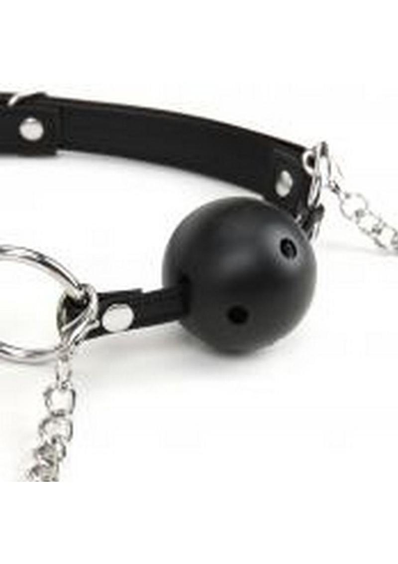 Load image into Gallery viewer, Lux Fetish Breathable Ball Gag with Nipple Clamps Adjustable
